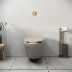 Grossman Унитаз подвесной Color GR-4455BRLMS светло-коричневый матовый – фотография-7